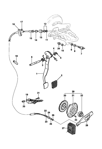 Imagem de Embreagem do motor 4 cilindros 2.0/2.2l