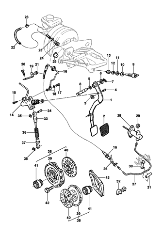 Imagem de Embreagem do motor 6 cilindros 3.0/4.1l