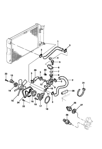 Imagem de Arrefecimento do motor 6 cilindros 3.0l