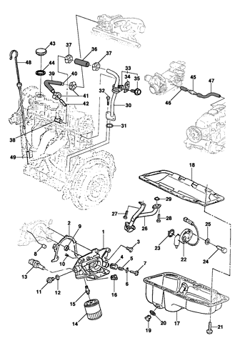 Imagem de Cárter e bomba de óleo do motor 4 cilindros 2.0/2.2l
