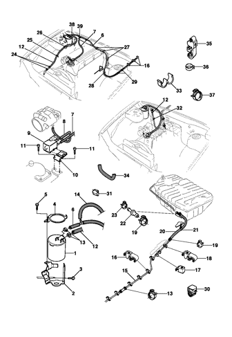 Imagem de Reservatório de vapor - canister - motor 6 cilindros 3.0l e 4.1l