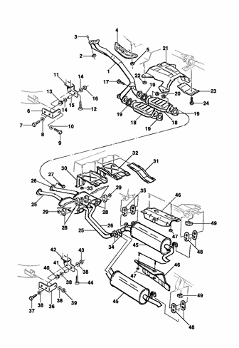 Imagem de Sistema de escapamento do motor 6 cilindros 3.0l