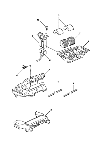 Imagem de Carcaça do motor do ventilador e câmara do aquecedor