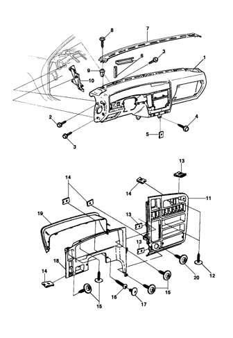 Imagem de Almofada do painel de instrumentos e curvão
