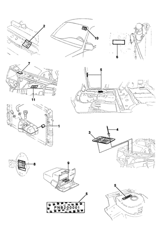 Imagem de Etiquetas de instrução e placa de identificação