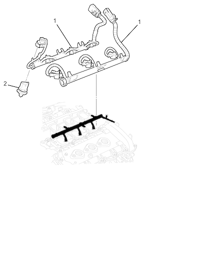 Imagem de Chicote e fiação do motor e injetor de combustível (LLT)