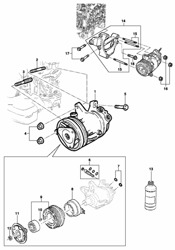 Imagem de Compressor do ar condicionado