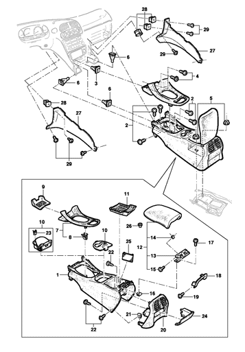 Imagem de Console - ano modelo 1999/2002