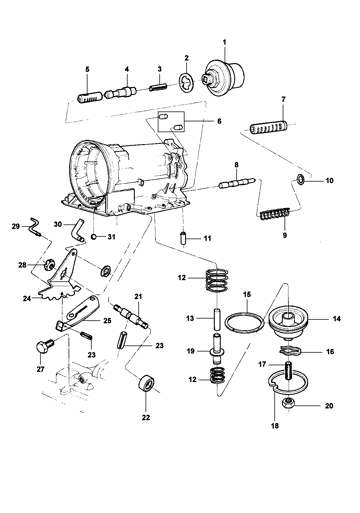 Imagem de Pistão- válvula da carcaça da transmissão automática M41