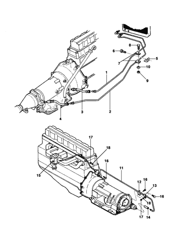 Imagem de Linha de refrigeração do óleo e vácuo da transmissão automática M41