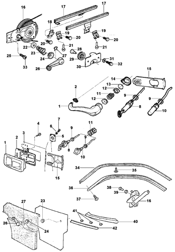 Imagem de Maçaneta externa e regulador manual do vidro
