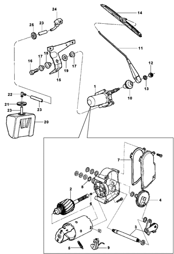 Imagem de Motor do limpador e lavador do vidro traseiro