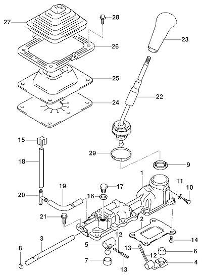 Imagem de Controle de mudanças da transmissão mecânica motor diesel (2002–2004)