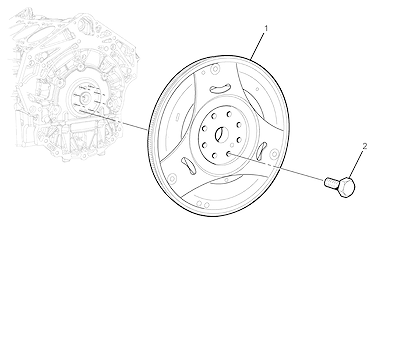 Imagem de Motor V6 prato flexível da transmissão automática (1)
