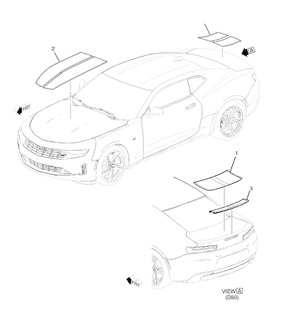 Imagem de Faixas rally (2019–2024) para carroceria e tampa traseira