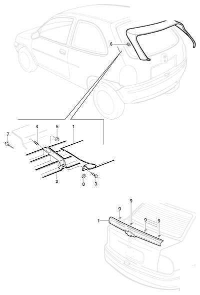 Imagem de Pacote aerofólio superior traseiro (2011–2017)