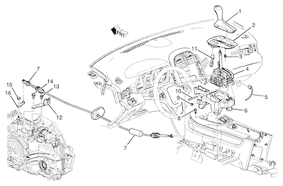 Imagem de Controle e alavanca de seleção da transmissão automática com acessórios e fiação