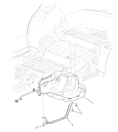 Imagem de Fixação do tanque de combustível (2018–2024) XJ26