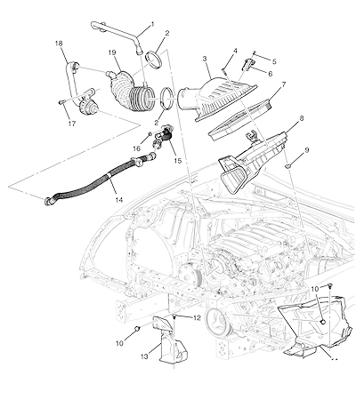 Imagem de Sistema de entrada de ar (LT1/6,2-7) (2016–2019) AJ, AK