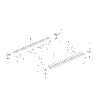 Imagem de Chapa lateral da carroceria e estribos com degraus de apoio (2022–2024)