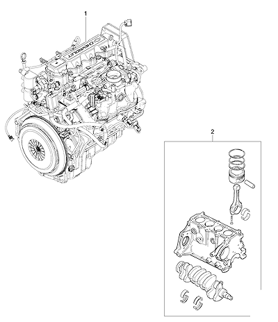 Imagem de Conjunto motor e motor parcial (2011–2014)