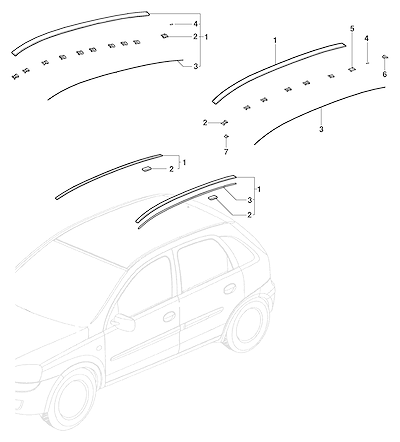 Imagem de Acabamento externo do teto sedan e hatch