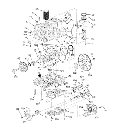 Imagem de Bloco do motor 2.0L L4 e peças internas (LTG) (2018–2019)