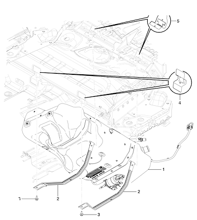 Imagem de Fixação e cintas do tanque de combustível