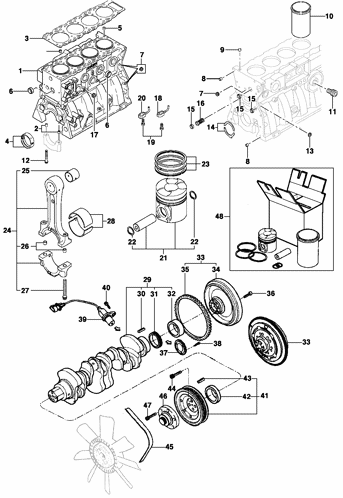 Imagem de Bloco de Cilindros - Motor LJ6/LLK
