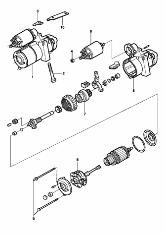 Imagem de Componentes do Motor de partida - Motor L35/LG3/LW9