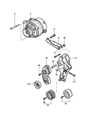 Imagem de Fixação do Alternador - Motor LJ6/LLK Diesel MWM