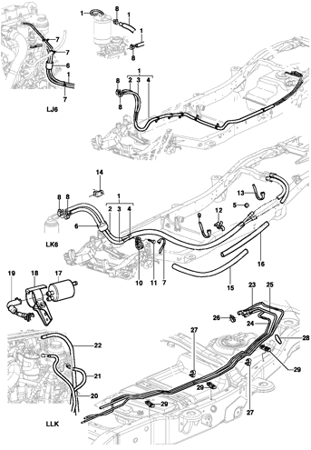 Imagem de Linha de combustível - Motor diesel LK6/LJ6