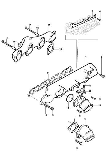 Imagem de Coletor de admissão e escape - Motor diesel LJ6/LLK