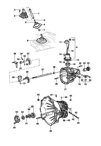 Imagem de Controle de mudanças e engates da transmissão - Motor LJ6/L35 - Ano 1996/2001