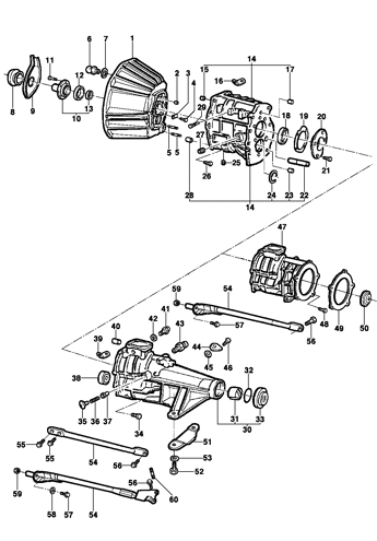 Imagem de Carcaças da transmissão - Motor LK6/LM3/LN2/LG1