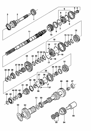 Imagem de Componentes da transmissão - Motor LK6/LM3/LN2/LG1