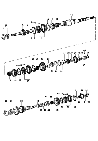 Imagem de Componentes da transmissão - Motor LJ6/LG3/LW9/LLK - Ano 2002/
