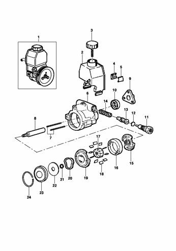 Imagem de Componentes da bomba da direção hidráulica DHB - Motor gasolina LM3