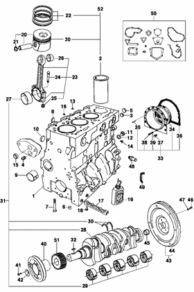 Imagem de Bloco do motor - Motor diesel L4A Maxion