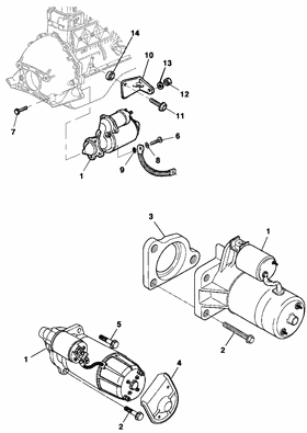 Imagem de Motor de partida e fixação