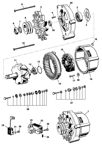 Imagem de Alternador Bosch 55A - Motor diesel L4A Maxion