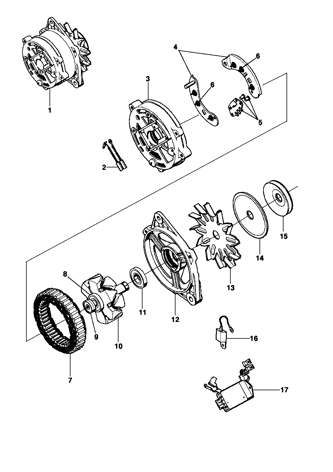 Imagem de Alternador Lucas 55A - Motor diesel L4A Maxion