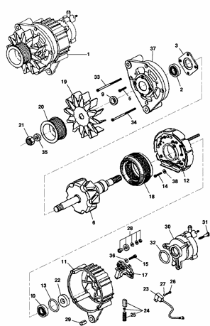Imagem de Alternador Bosch 85A - Motor diesel LA5 MWM