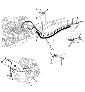 Imagem de Linha de combustível - Motor diesel - GMC 6.100 - 6.150