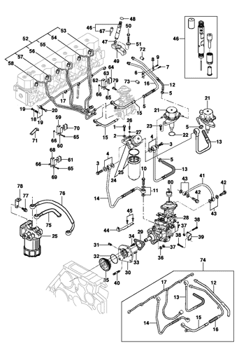 Imagem de Sistema de combustível - Motor diesel LA5 MWM 