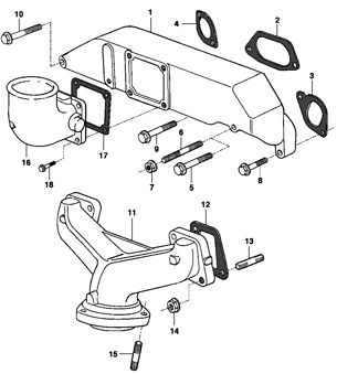 Imagem de Coletor de admissão e escape - Motor diesel L4A Maxion