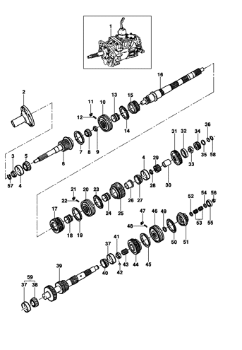 Imagem de Engrenagens da transmissão - Opção M55/M56/ME8/M0L - EATON