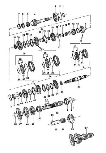 Imagem de Engrenagens da transmissão - Opção M48 - EATON 