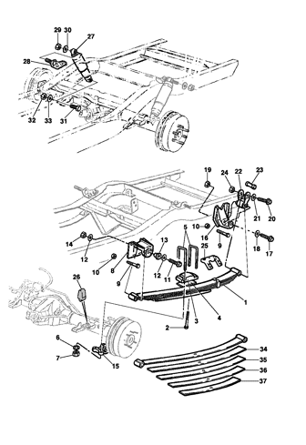 Imagem de Suspensão traseira - Pick-up e GrandBlazer