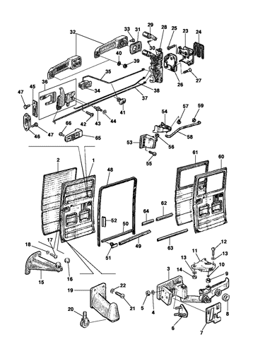 Imagem de Porta lateral e componentes